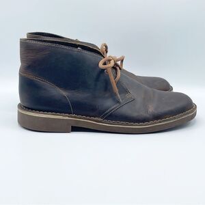 Clarks Bushacre II brown leather chukka boots